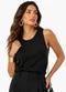 Rovitex - Regata Feminina com Gola Trançada Bege - variação: Preto