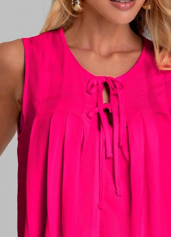 Dianna - Regata Feminina com Pregas Rosa 4