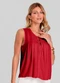 Dianna - Regata Feminina com Pregas Vermelho - variação: Vermelho