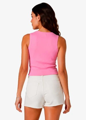 Minty - Regata Feminina com Strass Rosa - MINTY