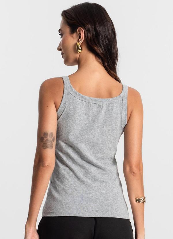 Rovitex - Regata Feminina Cotton 30 Básica Ko Cinza 2