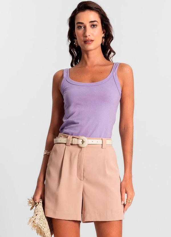 Rovitex - Regata Feminina Cotton 30 Básica Roxo 3