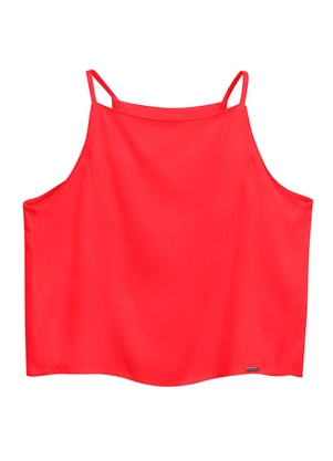 Marialícia - Regata Feminina Creponada Vermelho - MARIALÍCIA