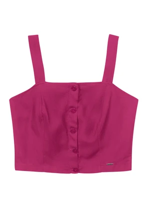 Marialícia - Regata Feminina Cropped Rosa - MARIALÍCIA