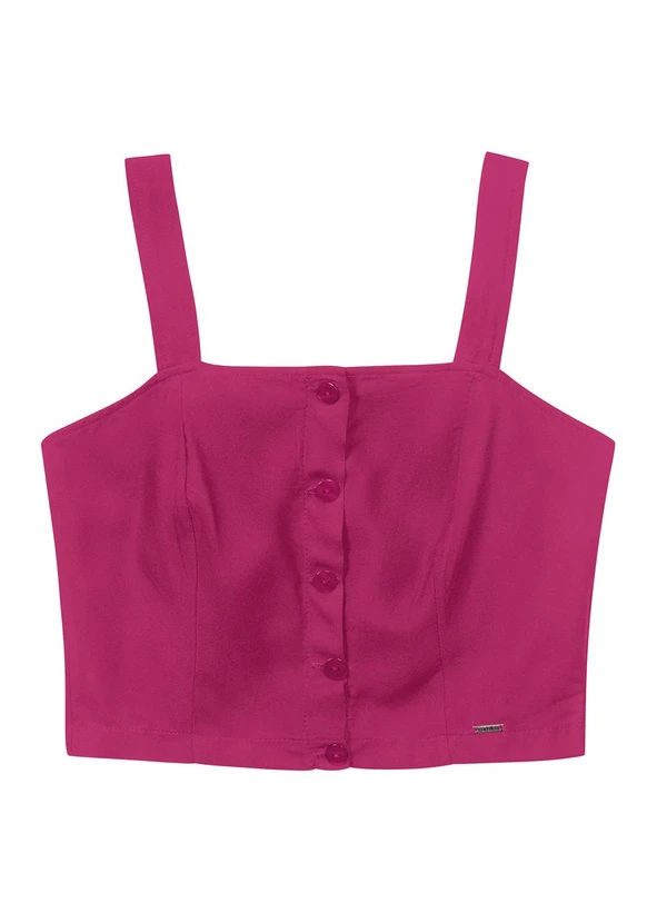 Marialícia - Regata Feminina Cropped Rosa