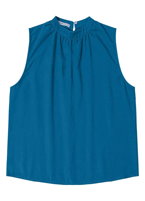 Endless - Regata Feminina Curta com Gola Azul 3