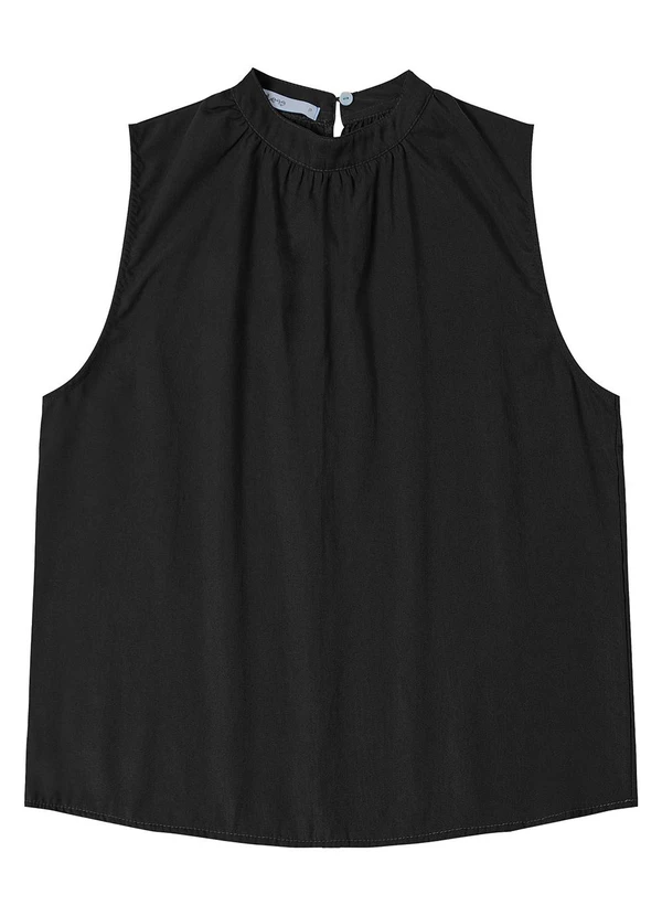 Endless - Regata Feminina Curta com Gola Preto