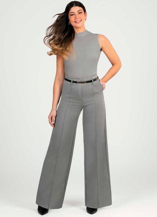 Cativa - Regata Feminina de Gola Alta Versátil Cinza 2