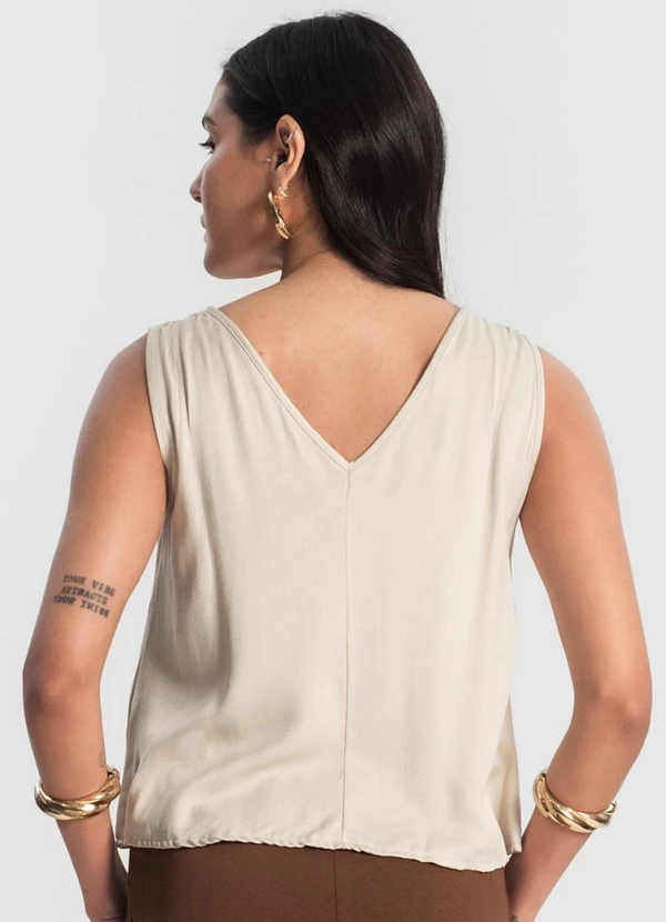 Rovitex - Regata Feminina de Viscose Bege 2