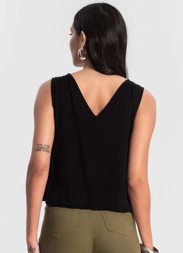 Rovitex - Regata Feminina de Viscose Preto 2