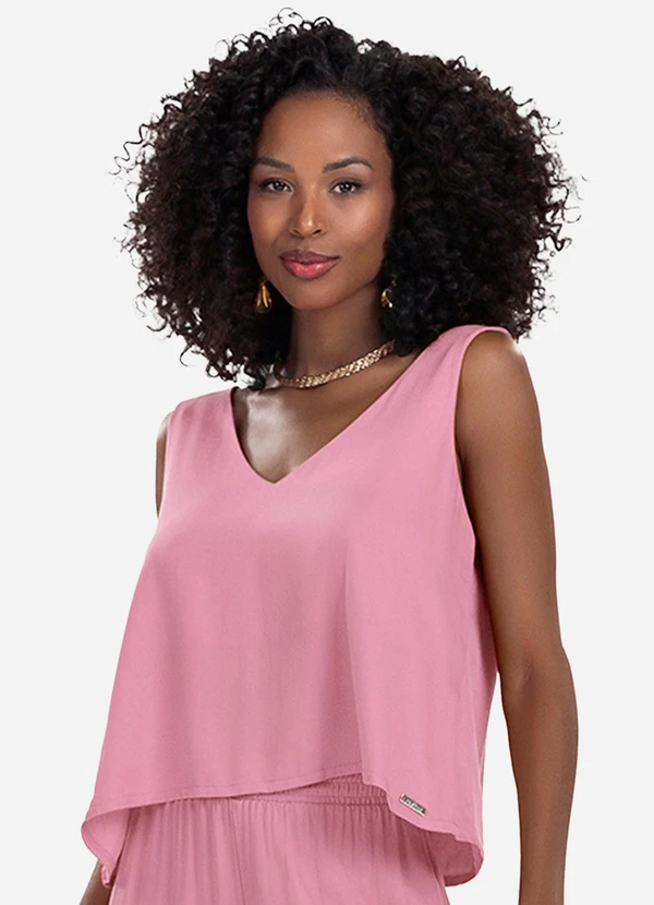 Rovitex - Regata Feminina de Viscose Rosa