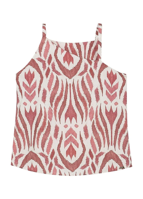 Marialícia - Regata Feminina Decote Assimétrico Rosa 3