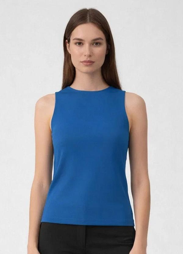 Infinita Cor - Regata Feminina Decote nas Costas Azul