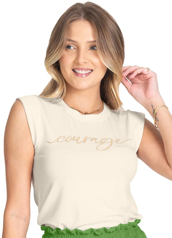 Rovitex - Regata Feminina Decote Redondo Bege