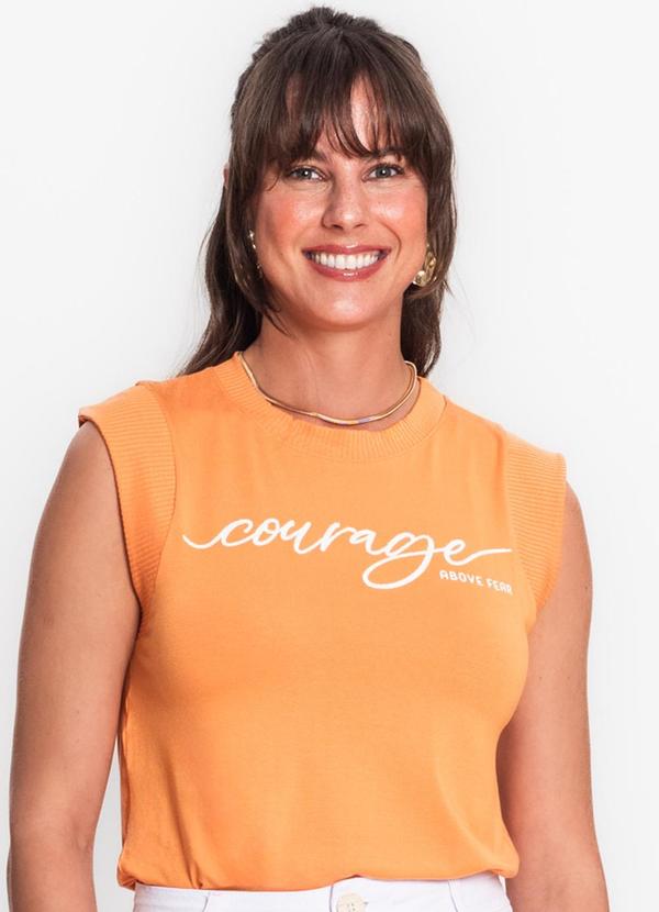 Rovitex - Regata Feminina Decote Redondo Laranja