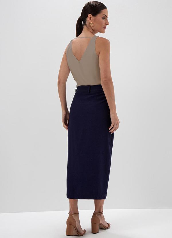 Principessa - Regata Feminina Decote V Bege Luma 4