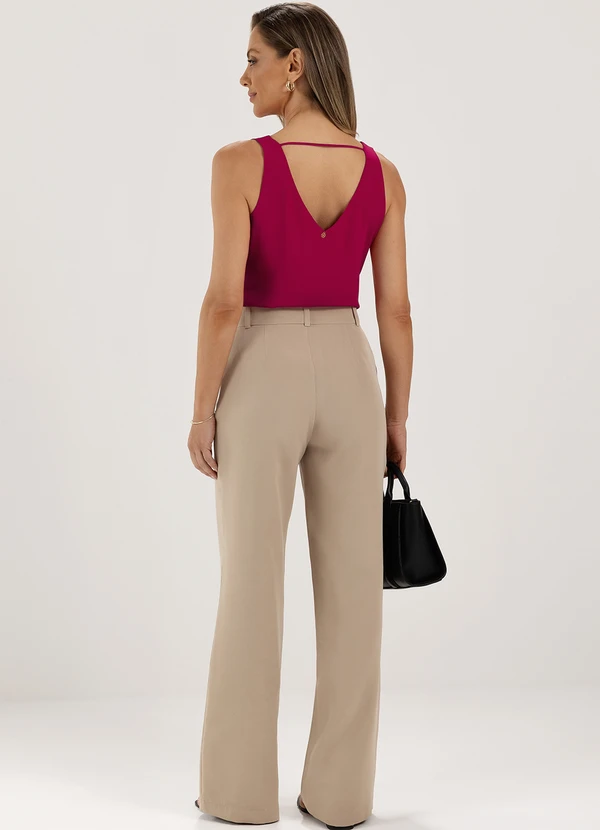 Principessa - Regata Feminina Decote V Framboesa Nanda 4