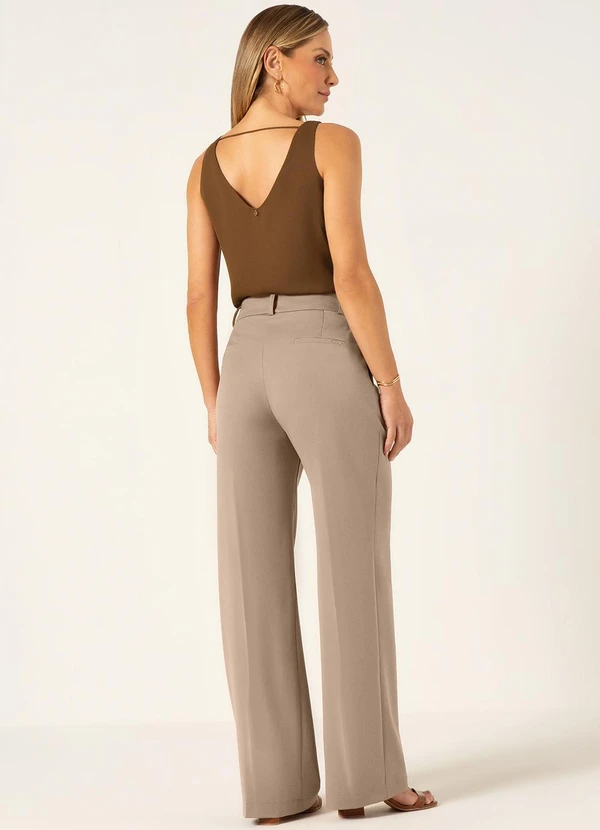 Principessa - Regata Feminina Decote V Marrom Luma 4