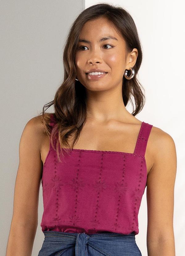 Marialícia - Regata Feminina Devorê Rosa 1