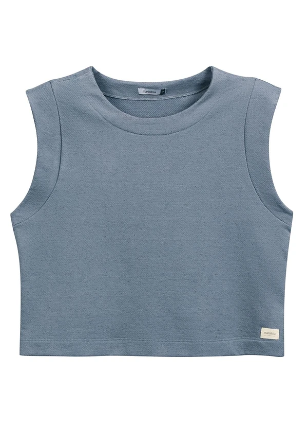 Marialícia - Regata Feminina Eco Azul 4