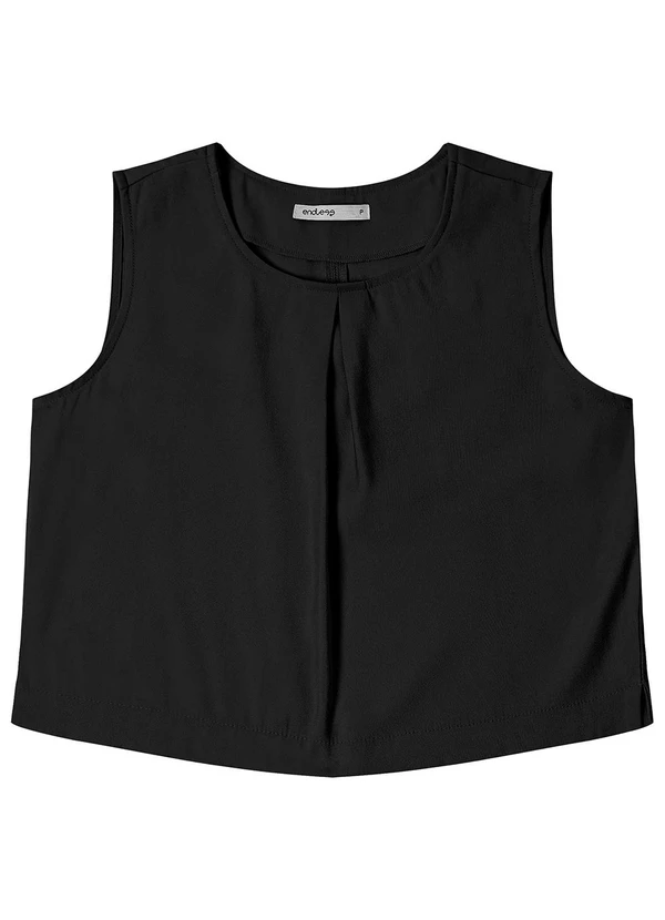 Endless - Regata Feminina em Alfaiataria Preto 1