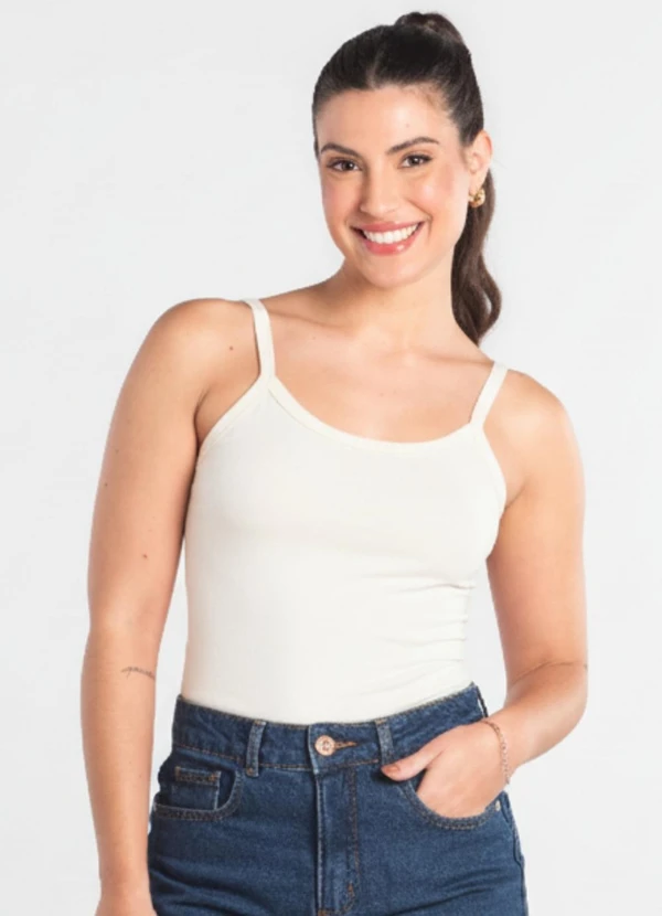 Just Basic - Regata Feminina em Cotton Branco