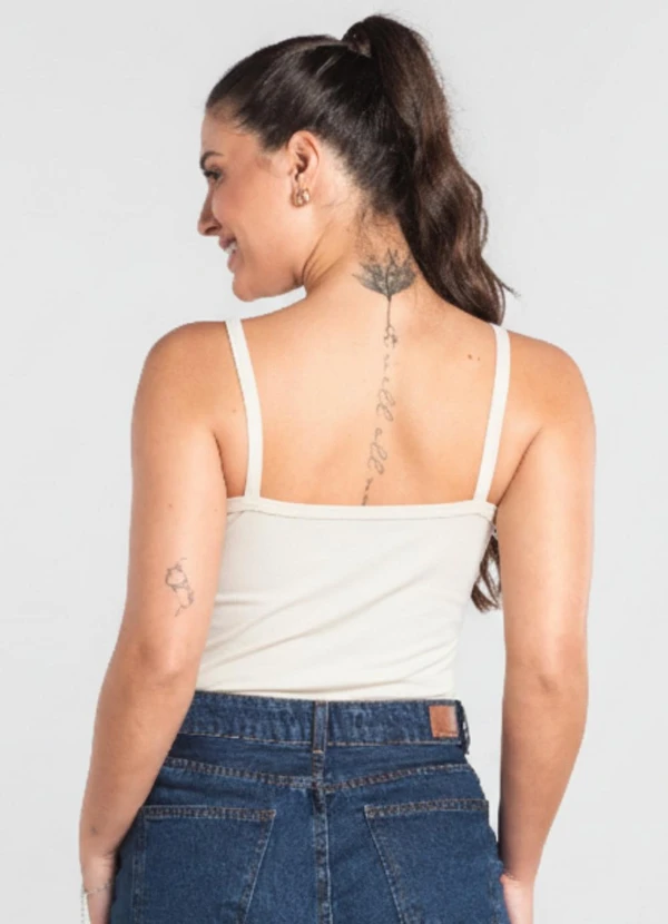 Just Basic - Regata Feminina em Cotton Branco 2