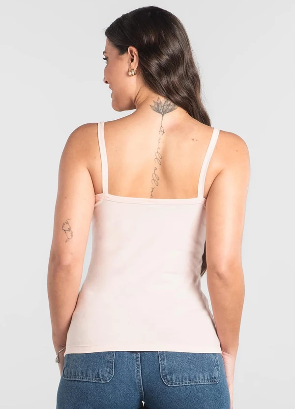 Just Basic - Regata Feminina em Cotton Rosa 2