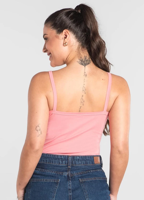 Just Basic - Regata Feminina em Cotton Rosa 2