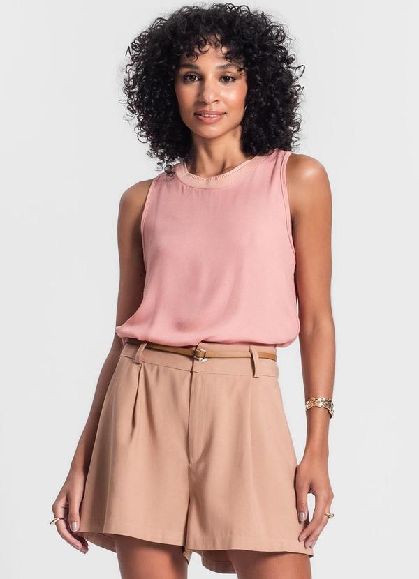 Rovitex - Regata Feminina em Crepe Rosa