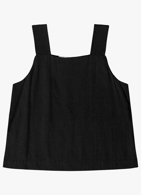 Endless - Regata Feminina em Linho Preto 4