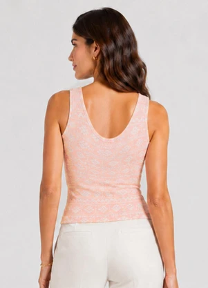 Infinita Cor - Regata Feminina em Malha Asteca Rosa - INFINITA COR