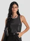 Dianna - Regata Feminina em Malha Lantejoula Preto - variação: Preto