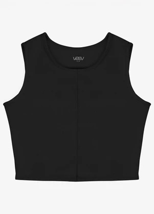 Veev - Regata Feminina em Malha Neomotion Preto - VEEV