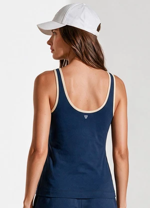 Veev - Regata Feminina em Poliamida Azul - VEEV