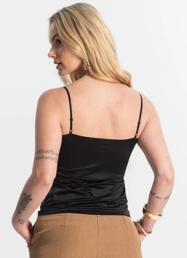 Rovitex - Regata Feminina em Poliamida sem Costura Preto 2