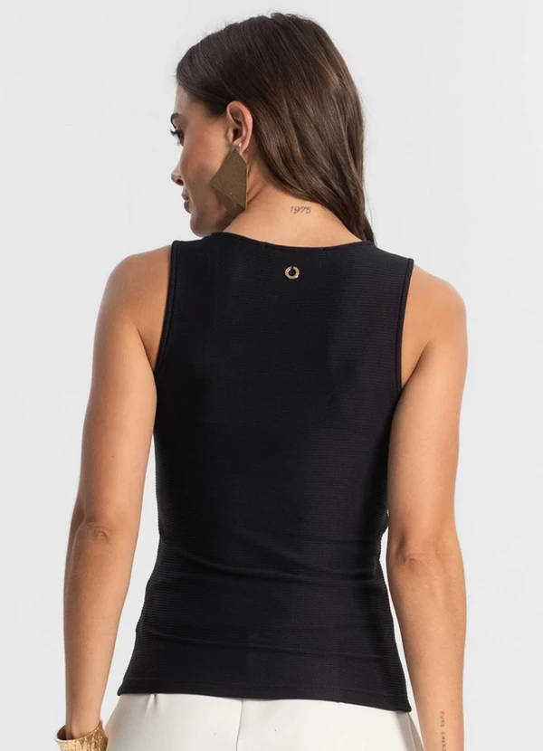 Endless - Regata Feminina em Poly Gorgurinho Preto 2