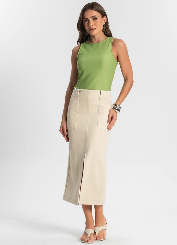 Endless - Regata Feminina em Poly Gorgurinho Verde 3