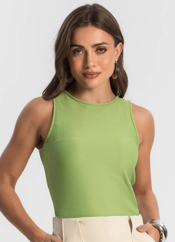 Endless - Regata Feminina em Poly Gorgurinho Verde 4