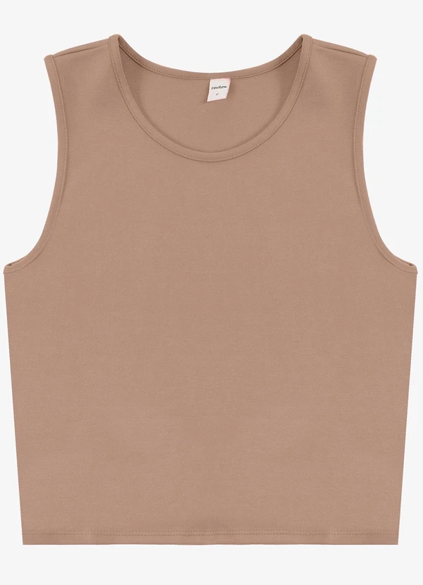 Select - Regata Feminina em Ponto Roma Marrom