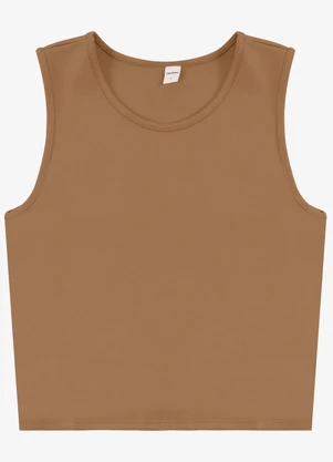 Select - Regata Feminina em Ponto Roma Marrom - SELECT