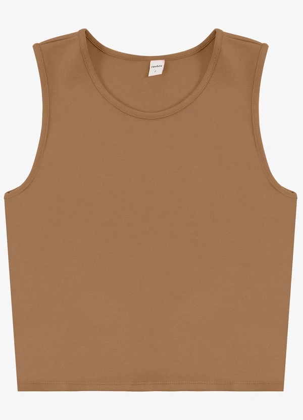 Select - Regata Feminina em Ponto Roma Marrom