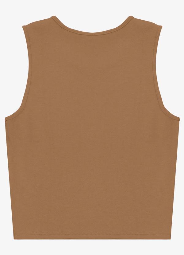 Select - Regata Feminina em Ponto Roma Marrom 2