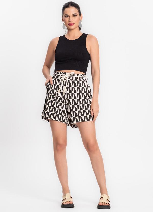 Endless - Regata Feminina em Ribana Canelada Preto 3