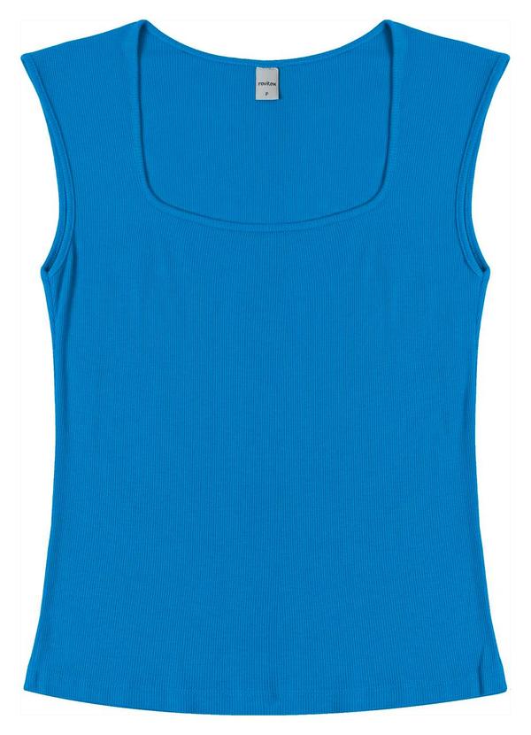 Rovitex - Regata Feminina em Ribana de Viscose Azul