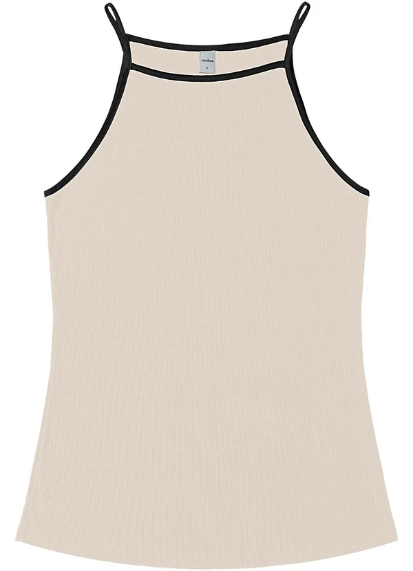 Rovitex - Regata Feminina em Ribana de Viscose Bege