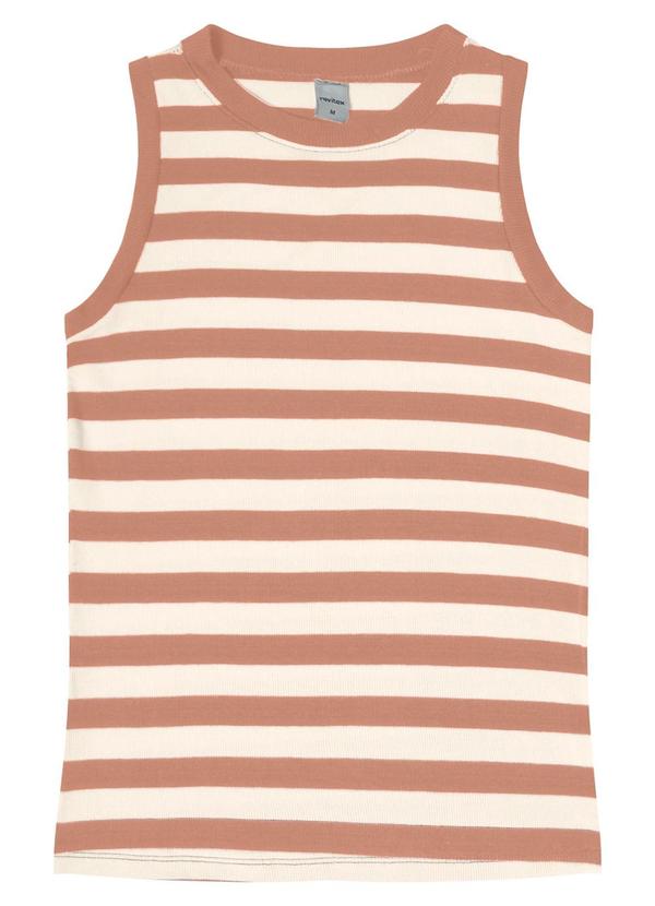 Rovitex - Regata Feminina em Ribana de Viscose Marrom