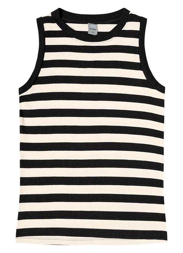 Rovitex - Regata Feminina em Ribana de Viscose Preto 3