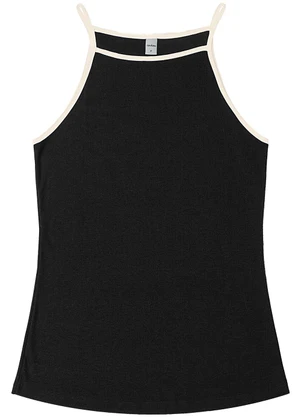 Rovitex - Regata Feminina em Ribana de Viscose Preto - ROVITEX