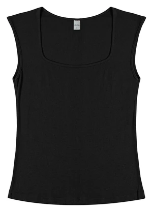 Rovitex - Regata Feminina em Ribana de Viscose Preto - ROVITEX